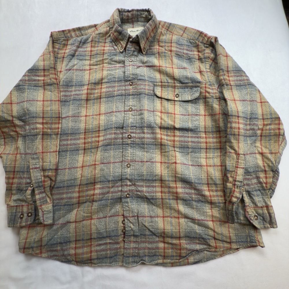 Eddie Bauer Men's Plaid Shirt Size XL‎ Work Shirt Casual Long Sleeve